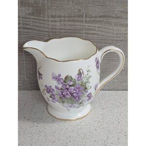 Hammersley Victorian Violets Creamer Made in England Fine Bone China